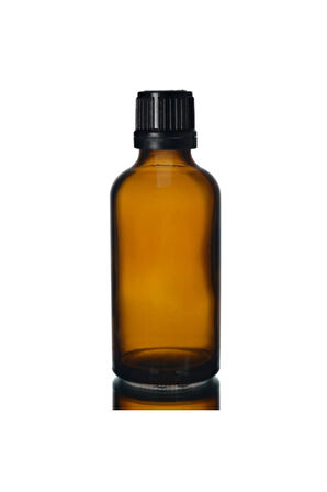 Amber dropper siya içten damlalıklı kapaklı cam şişe 50 ml 5 adet