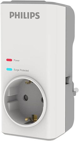 Philips Chp7010W Tekli Akım Koruma Priz, 1140J, Beyaz