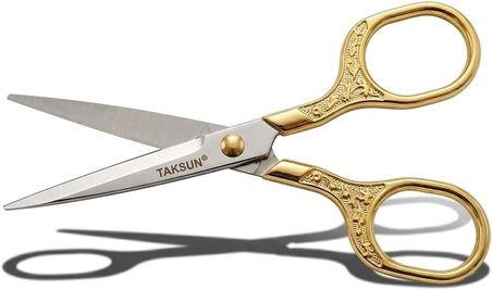 Taksun Altın Renk Lüks Nişan Ve Söz Tepsisi Makası - Vintage Tasarım İşlemeli Söz Makası - Paslanmaz