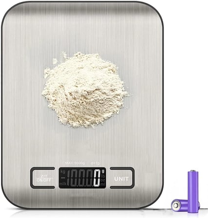 Dijital Mutfak Terazisi – 5000 G / 1 G Hassasiyetli Paslanmaz Çelik Tartı, Lcd Ekranlı, Akıllı Otoma