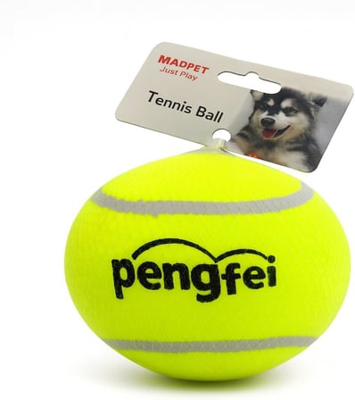 Köpek Oyuncağı Tenis Topu Büyük Boy – Dayanıklı Kauçuk İç Yapı, Diş Dostu Yumuşak Keçe Kaplama, Suya