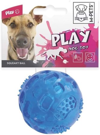 M-Pets Squeaky Köpekler İçin Oyun Topu Mavi 6,3 Cm