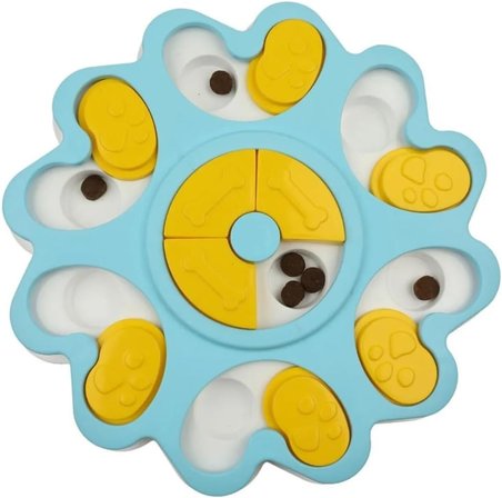 Yavaş Besleme Sağlayıcı Köpek Bulmacası Ve Oyuncağı Mavi