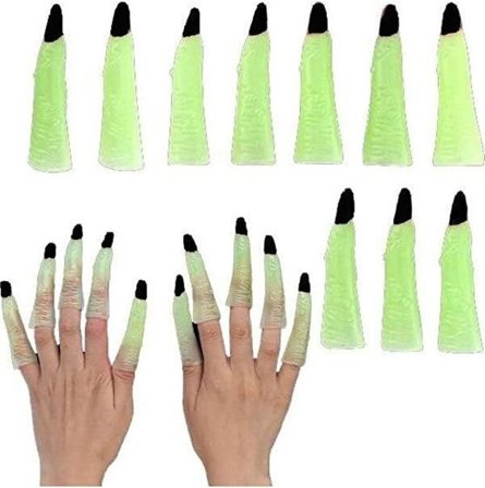 Halloween Fosforlu Takma Tırnak Seti 10'Lu, 7567687