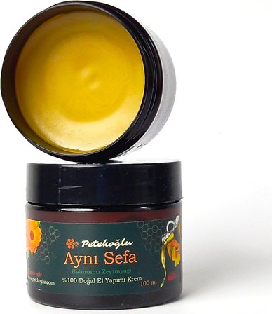 Petekoğlu (100Ml) El Yapımı Aynısefa Çiçeği Kremi Balmumu Zeytinyağı Kremi Merhemi Onarıcı Nemlendir