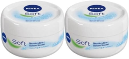 Nivea Soft Nemlendirici Vücut Bakım Kremi 200Ml, El Yüz Vücut, E Vitamini, Jojoba Yağı, 2 Adet