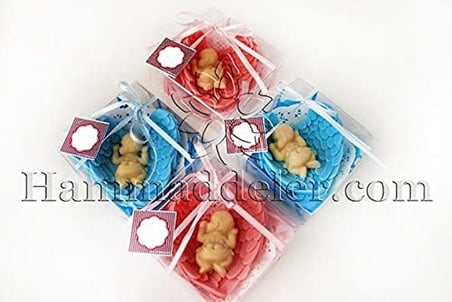 Hobs Melek Kanadında Uyuyan Bebek Sabun Yapım Seti - 20 Sabunluk
