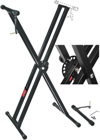 Lastvoi̇ce Ks-04D Çift Profilli 7 Kademeli Üst Segmen Org Sehpası Standı Ayağı (Sabitleme Kayışlı)