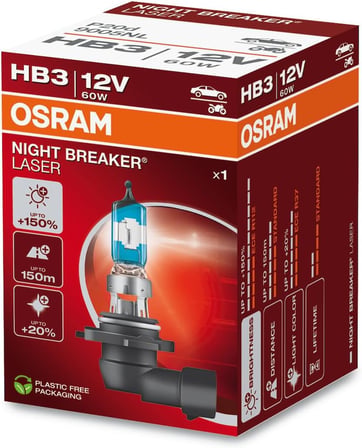 Osram Ampul Night Breaker Laser Hb3 12V 60W%150'Ye Kadar Fazla Işık 150M'Ye Kadar Fazla Görüş Açısı,