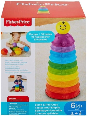 Fisher-Price Numaralı Kaplar Fisher-Price Numaralı Kaplar, İç Içe Geçebilir 10 Renkli Kap, 5 Adet To