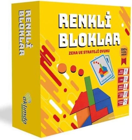 Akılda Zeka Oyunları Renkli Bloklar Ahşap