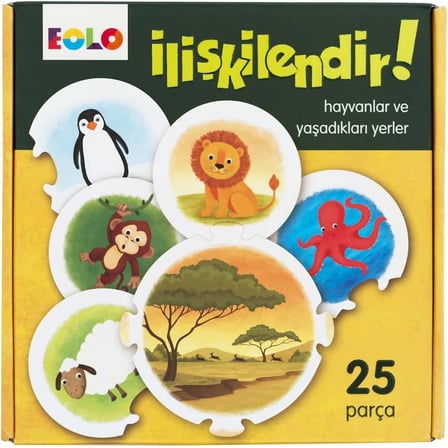 İlişkilendir Hayvanlar Ve Yaşadıkları Yerler