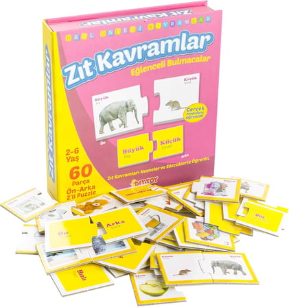 Diytoy Eğlenceli 2Li Delux Puzzle Zıt Kavramlar