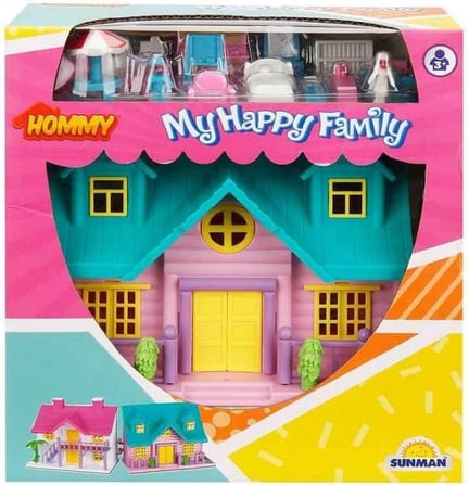 Sunman Ev Oyun Seti My Happy Family Villa 2 Figür 18 Parça 2A