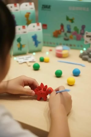 Miniso Lisanslı Açık Kil Serisi Bebek Dinozor Eğitici Oyun Hamuru Seti 15,5 Cm, 2017096310102