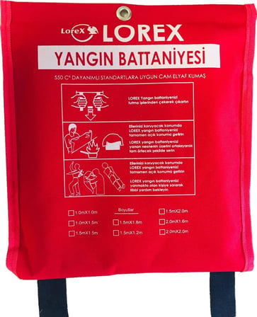 Lorex Lr-Fb1010C 100X100 Cm Çantalı Yangın Söndürme Battaniyesi