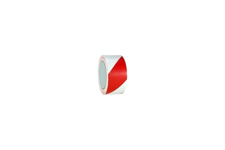 Pvc Vinil Yer İşaretleme Bandı, Kırmızı-Beyaz, 50Mm X 30 Metre, Zemin İşaretleme Için Yapışkan Şerit