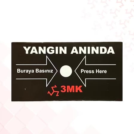 3Mk 10 Adetli Yangın İhbar Butonu Yedek Camı, Buton Camı, Yedek Cam
