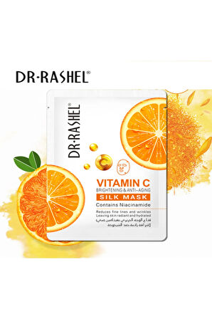 C Vitamini Aydınlatıcı ve Yaşlanma Karşıtı İpek Maske(5adet x 28g)(Silk Mask 28g*5pcs)