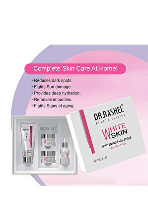 Soluk Nokta Aydınlatıcı Cilt Bakım Seti(4 Parça-Whitening Fade Spots Skin Care Series)