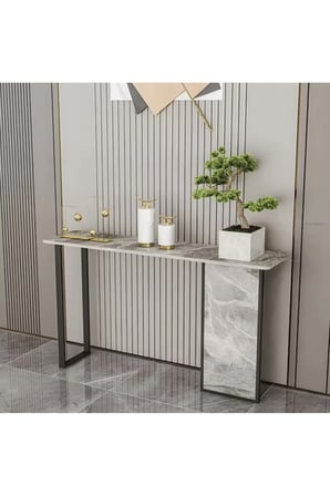 DRS-01 Modern Dikdörtgen Konsol Masa MDF Metal Ayaklı