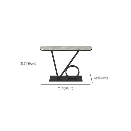 DRS-02 Modern Dikdörtgen Konsol Masa MDF Metal Ayaklı