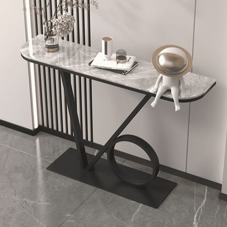 DRS-02 Modern Dikdörtgen Konsol Masa MDF Metal Ayaklı