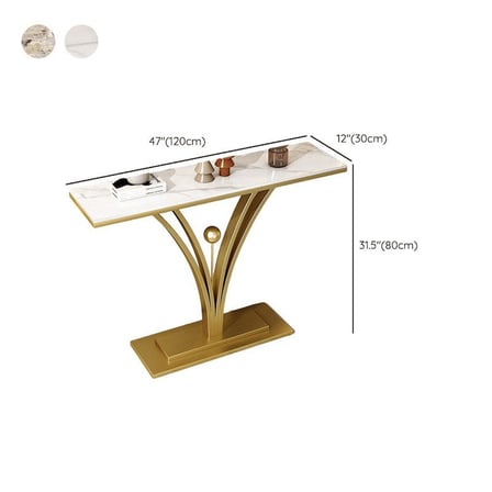 DRS-056 Modern Dikdörtgen Konsol Masa MDF Metal Ayaklı