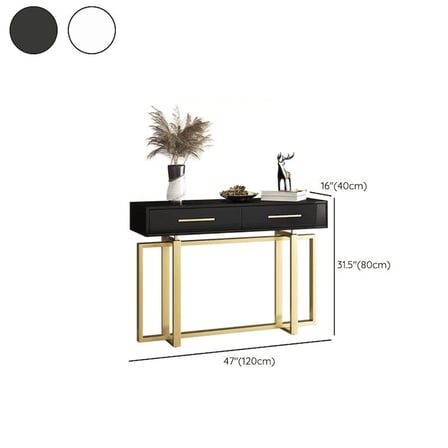 DRS-06 Dikdörtgen Konsol Masa MDF Metal Ayaklı