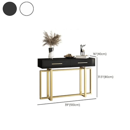 DRS-06 Dikdörtgen Konsol Masa MDF Metal Ayaklı