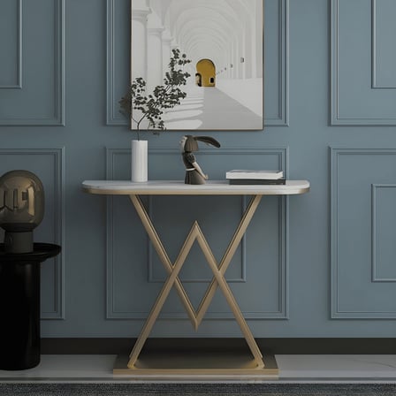 DRS-070 Yarım Daire Dresuar Masa MDF Metal Ayaklı
