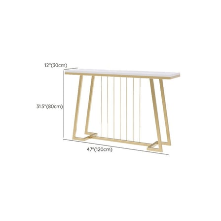 DRS-072 Dikdörtgen Konsol Masa MDF Metal Ayaklı