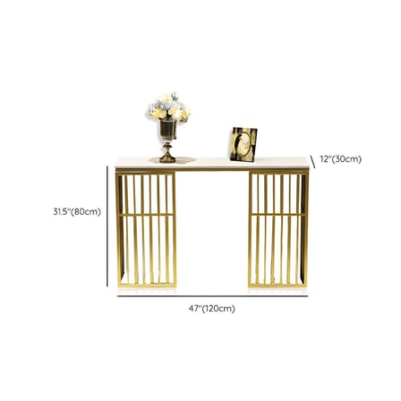 DRS-073 Dikdörtgen Konsol Masa MDF Metal Ayaklı