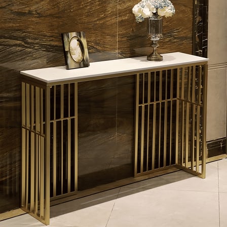 DRS-073 Dikdörtgen Konsol Masa MDF Metal Ayaklı