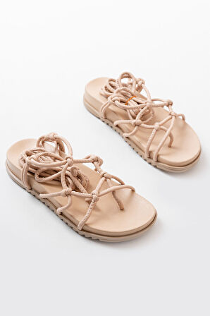 dARGENTO 1001-1001 Nut Bilekten Bağcıklı Kadın Sandalet