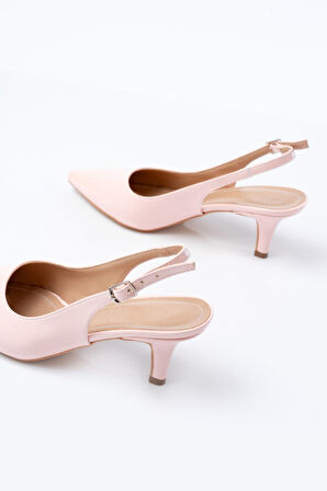 dARGENTO ST-1152 Pembe Rugan Günlük 7 cm Topuklu Kadın Ayakkabı