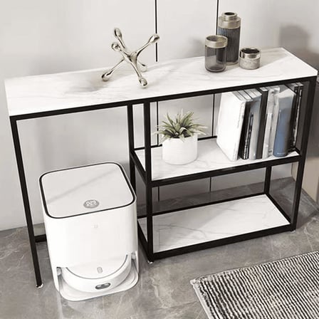 DRS-K2Modern Dikdörtgen Konsol Masa MDF Metal Ayaklı