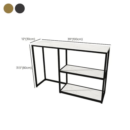 DRS-K2Modern Dikdörtgen Konsol Masa MDF Metal Ayaklı