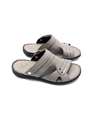 Hakiki Deri Tam Ortopedik Büyük Numara Erkek Terlik