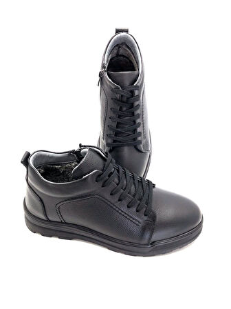 Hakiki Deri Su Geçirmez Kürklü Erkek Bot