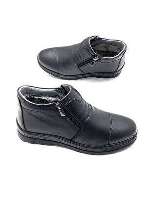 Hakiki Deri Su Geçirmez Kürklü Erkek Bot