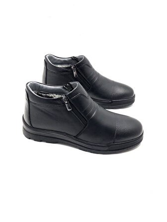 Hakiki Deri Su Geçirmez Kürklü Erkek Bot