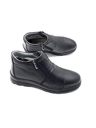 Hakiki Deri Su Geçirmez Kürklü Erkek Bot