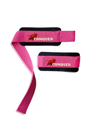 Ağırlık Kaldırma Kayışı Wrist Strap Fitness Crossfit Halter Kayışı / Lifting Straps - Fuşya