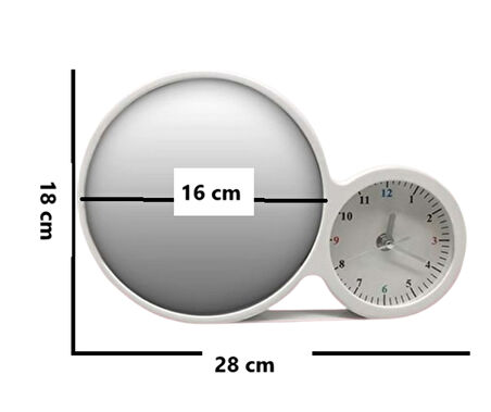 Aşk Getiren Saat Özellikli Ledli Beyaz Sihirli Ayna