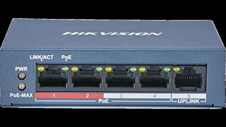 HIKVISION DS-3E0105P-E/M(B) 5 PORT POE SWITCH YÖNETİLEMEZ