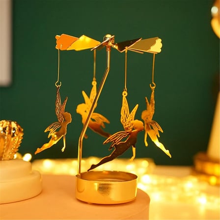 Renkli Peri Temalı Tealight Mumluk – Dekoratif Masa Üstü Aksesuar