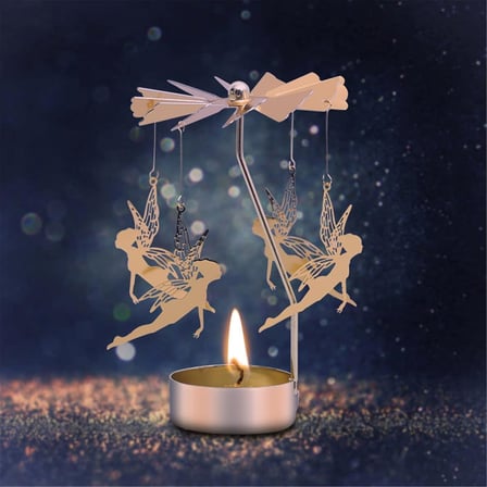 Renkli Peri Temalı Tealight Mumluk – Dekoratif Masa Üstü Aksesuar