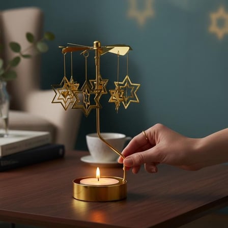 Yıldız Temalı Tealight Mumluk – Dekoratif Masa Üstü Aksesuar