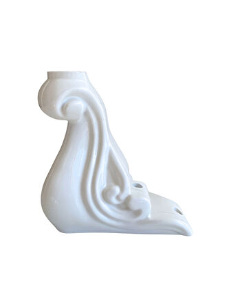 Sultan Lükens Desenli 14CM Beyaz Plastik Ayak Mobilya Masa ve Dolap AYAĞI(14CM)(BEYAZ)(1 ADET)